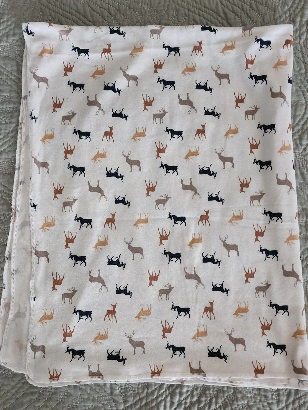 Modern Baby Deer Print Baby Swaddle Soft Blanket